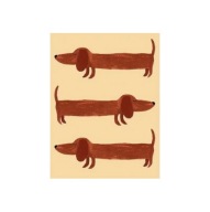 „Wesołe Jamniki" – Minimalistyczny Plakat Dekoracyjny