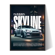 Nissan Skyline R34 Plakat/Obraz w Ramce 40x30cm Prezent dla faceta