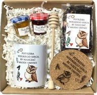 ZESTAW PREZENTOWY NA DZIEŃ NAUCZYCIELA HERBATA MIÓD KUBEK PODKŁADKA SZKOŁA