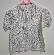 Bawełniana Bluzka w Kwiatki dla dziewczynki, Rozmiar 104 / ok. 4 lata