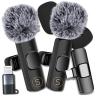 Zestaw 2x mikrofon Slayo Mike S9 - bezprzewodowy, krawatowy, USB-C
