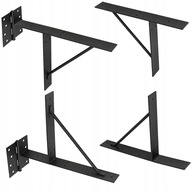 Zawiasy do bramy furtki okiennic narożne wsporniki czarne zestaw vevor