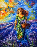 R. Marciniak "Dziewczyna z Prowansji" obraz olejny na płótnie 50cm x 40cm