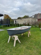 230x130cm antracyt szara łódka wiosłowa wędkarska Łódź łódki łodzie lodzie