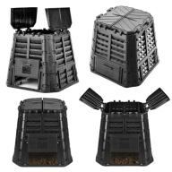 KOMPOSTOWNIK 1 KOMOROWY OGRODOWY EKOBAT 480L MROZOODPORNY CAŁOROCZNY KOTWY