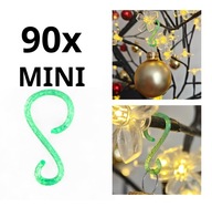 MINI HACZYKI DO BOMBEK HACZYKI DO ZAWIESZANIA OZDÓB ZIELONY 90 SZTUK