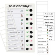 TABLICA OBOWIĄZKÓW MOTYWACYJNA DLA DZIECI PO POLSKU MOJE OBOWIĄZKI