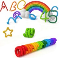 ZABAWKA ANTYSTRESOWA SENSORYCZNA DLA DZIECI RURKI ELASTYCZNE FIDGET 8 SZTUK