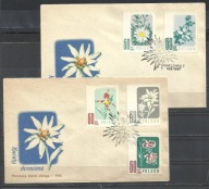 *FDC ROCZNIK 1957 Fi 876-80 kas. KWIATY CHRONIONE