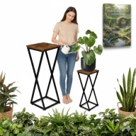 KWIETNIK STOJĄCY METALOWY LOFT RUSTYKALNY STOJAK NA KWIATY + GRATIS E-BOOK