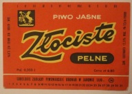 ETYKIETA PIWO Złociste PEŁNE LUBELSKIE ZAKŁADY - BROWAR W JANOWIE LUBELSKIM