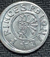 Moneta Denar gnieźnieński Princes Polonie Paw Bolesława Chrobrego Chrobry