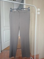 heine 42 spodnie dżins materiał strecz proste ze średnim stan w kant szare