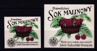 Oświęcim, JAKOB HABERFELD, sok malinowy 2 x, ETYKIETA,