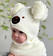 Kominiarka czapka ciepła dla noworodków 0-18m