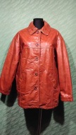 GENUINE LEATHER kurtka skórzana męska r. 42