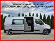 Opel Movano 2.3 Brygadowka Maxi L3H2 Dubel 7-osob Master Klima Idealny