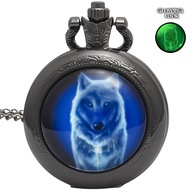 Zegarek Naszyjnik Wisiorek - Wilk nr 514 Świecący