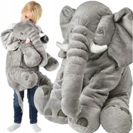 PLUSZOWA MIĘKKA MASKOTKA MIŚ GUSTAW SŁONIK SZARY 70 CM