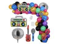 Zestaw balonów do girlandy wielokolorowy Disco 94szt.