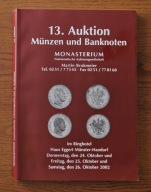 Monasterium - Katalog aukcyjny 13 (monety, banknoty, medale) 24-26.10.2002