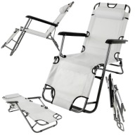 2w1 FOTEL LEŻAK PLAŻOWY TURYSTYCZNY OGRODOWY SKŁADANY ZERO GRAVITY MOCNY