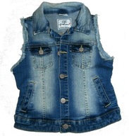 F&F KAMIZELKA BEZRĘKAWNIK JEANS J NOWA