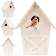 BUDKA DLA PTAKÓW LĘGOWA KARMNIK DOMEK DLA PAPUGI NIMFY SKLEJKA 9x9x19