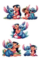 WYDRUK CUKROWY OPŁATEK NA TORT LILO I STICH STITCH + POSTACI+ TEKST