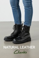 Clarks Praga Cap trzewiki skórzane czarne rozm. 37