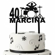 topper na tort dekoracja urodziny personalizacja wiek imię PERKUSJA!!kolory