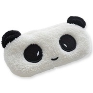 Piórnik SZKOLNY Miś Panda z Uszami PLUSZOWY Duży Pojemny z Suwakiem Biały