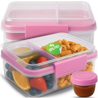 2X LUNCH BOX ŚNIADANIÓWKA POJEMNIK NA JEDZENIE DO SZKOŁY I PRACY 1650 ML