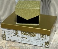 ZŁOTE PUDEŁKO ŚWIĄTECZNE NA BIŻUTERIĘ - 2 SZT