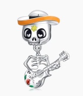 MEKSYK CZASZKA KOŚCIOTRUP HALLOWEEN charms srebro