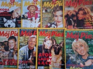 "Mój Pies" 2001 (8 numerów), tu m.in. husky, wilczarz, shar pei, doberman