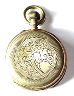 Przedwojenny męski zegarek kieszonkowy w srebrnej kopercie / srebro nr 23