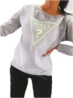 Bawełniana Bluza/bluzka GIRLS GANG szara