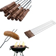 KIJE DO KIEŁBASEK NA OGNISKO WIDEŁKI WIDELEC KIJKI 10 SZTUK