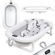 WANIENKA SKŁADANA DLA DZIECKA DUŻA SILIKONOWA Z TERMOMETREM LCD PODUSZKA