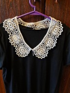 Kołnierzyk bawełniany robiony na szydełku