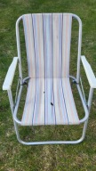 Krzesło turystyczne z oparciem fotel ogrodowy plażowy składany