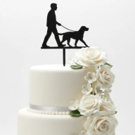 topper na tort dekoracja urodziny WYBÓR KOLORU PAN I PIESEK!!