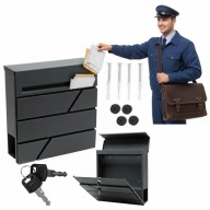 SKRZYNKA NA LISTY POCZTOWA DUŻA A4 GAZETNIK ANTRACYT VIRONE MB-6/A MOCNA