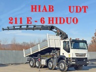 Iveco TRAKKER * WYWROTKA 5,50 m * HIAB 211 E - 6 HIDUO + PILOT / 8x4