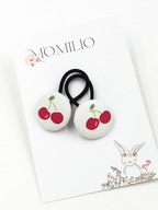 Momilio handmade Gumeczki do włosów w wisienki Sweet Cherry pierwsze gumki