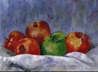 = Obraz =martwa natura=olej na kartonie=owoce=