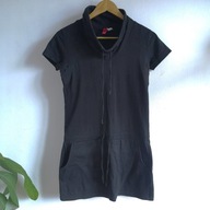 Czarna gibka sportowa tunika sukienka HM 34 36 dresowa markowa (532)