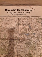Mapa Wehrmacht Siedlce- Garwolin- Mińsk Mazowiecki- Stoczek 1944.