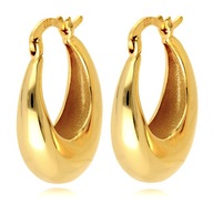 Kolczyki klasyczne złote srebro pozłacane 925 kropla 19mm x 17mm